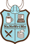 RAW NaNoWriMo 2015 Writing Competition Shield-Nano-Blue-Brown-RGB-HiRes