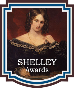 The Shelley Awards for Paranormal Fiction features an image of Mary Shelley at her writing desk